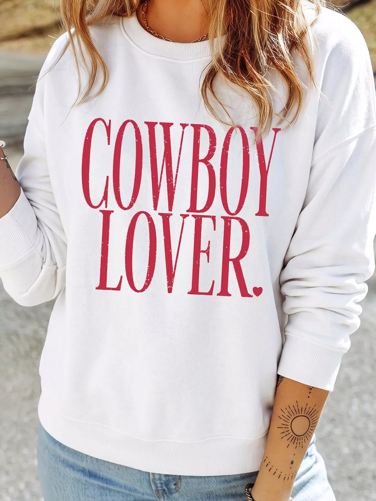 Cowboy Lover Graphic Crewneck Sweatshirt