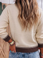 Western Cowboy Graphic Round Neck Sweater