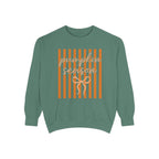 Pumpkin Season Sweatshirt — Striped Autumn Graphic Pullover