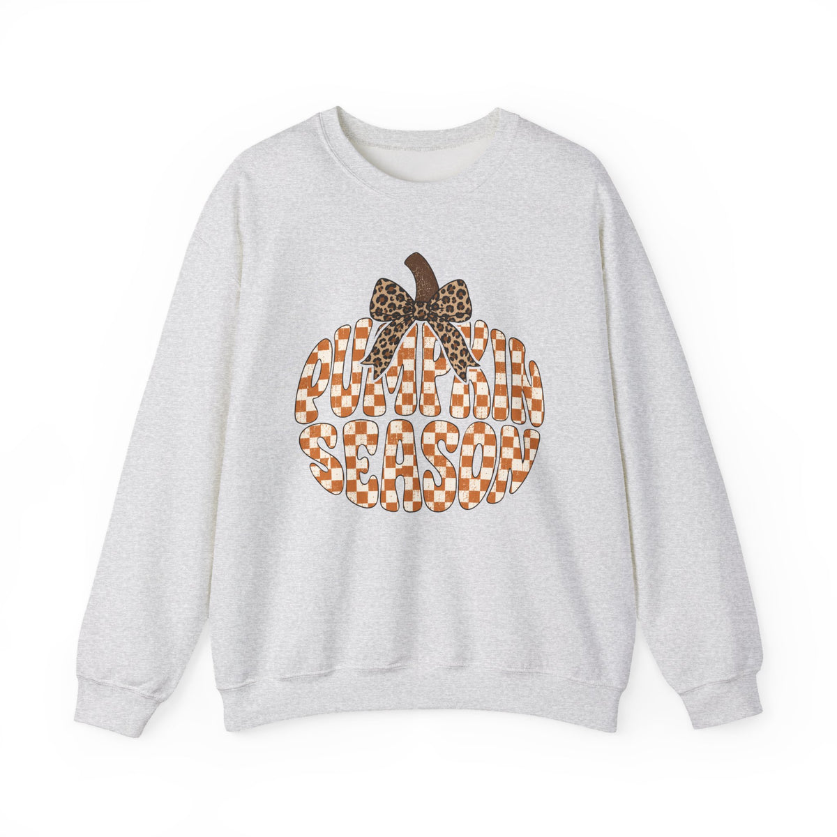 Pumpkin Season Sweatshirt - Leopard Bow Fall Crewneck