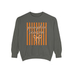 Pumpkin Season Sweatshirt — Striped Autumn Graphic Pullover