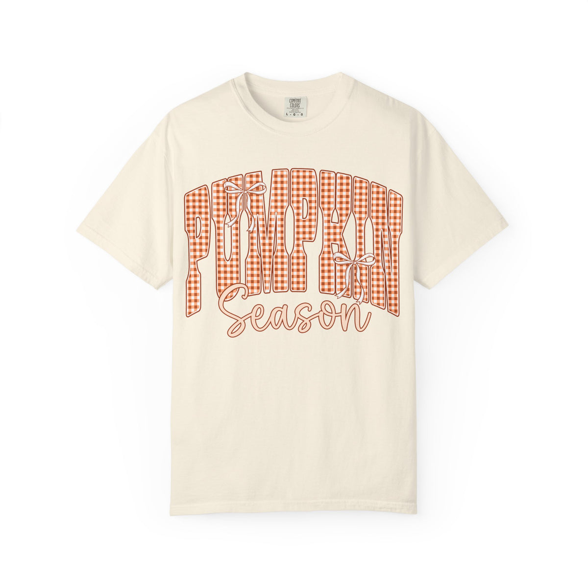 Pumpkin Season T-Shirt — Gingham Fall Graphic Tee