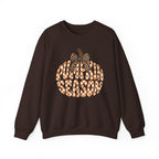 Pumpkin Season Sweatshirt - Leopard Bow Fall Crewneck