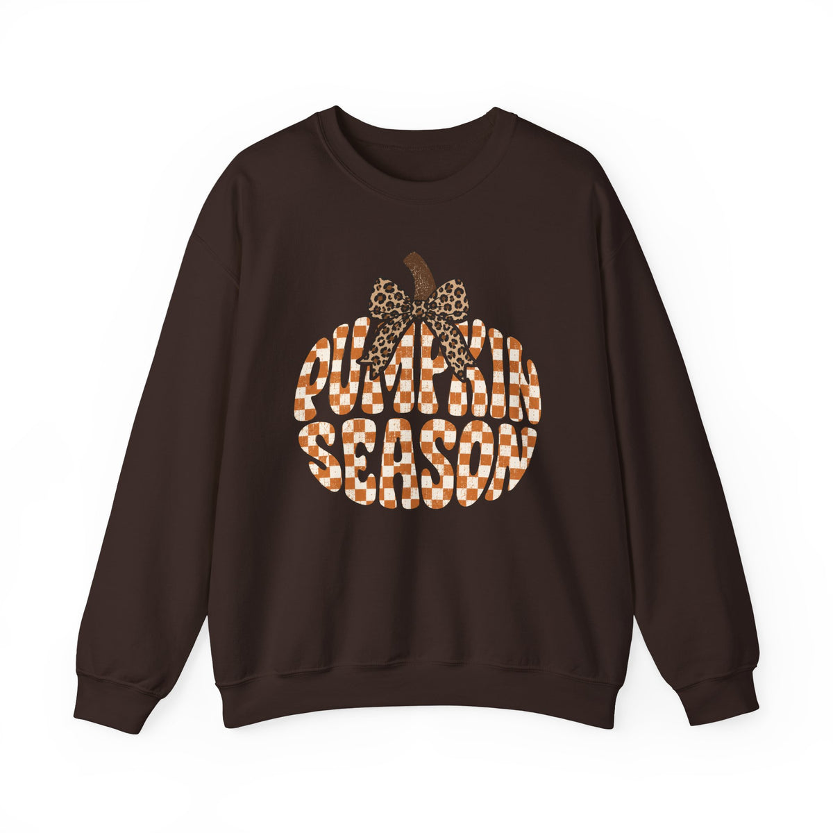 Pumpkin Season Sweatshirt - Leopard Bow Fall Crewneck