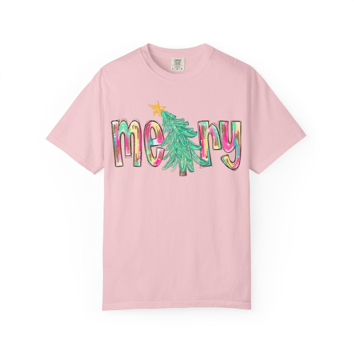 Merry Christmas Tree Graphic T-Shirt