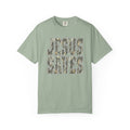 Jesus Saves T-Shirt — Camouflage Faith Graphic Tee