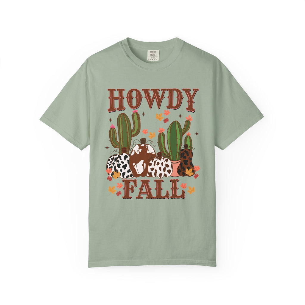 Howdy Fall T-Shirt — Western Cactus Pumpkin Autumn Tee