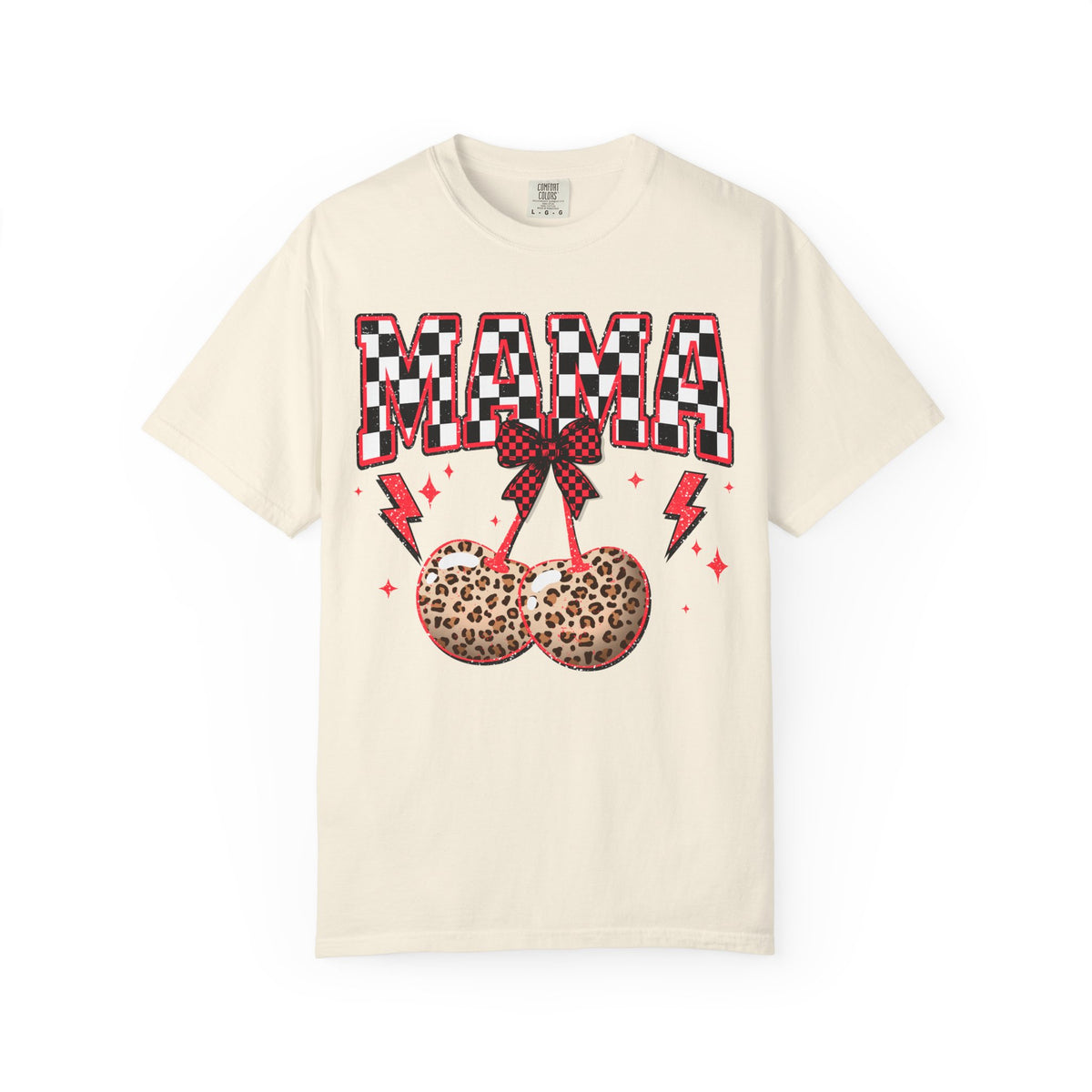 Mama Cherry Leopard Graphic T-Shirt