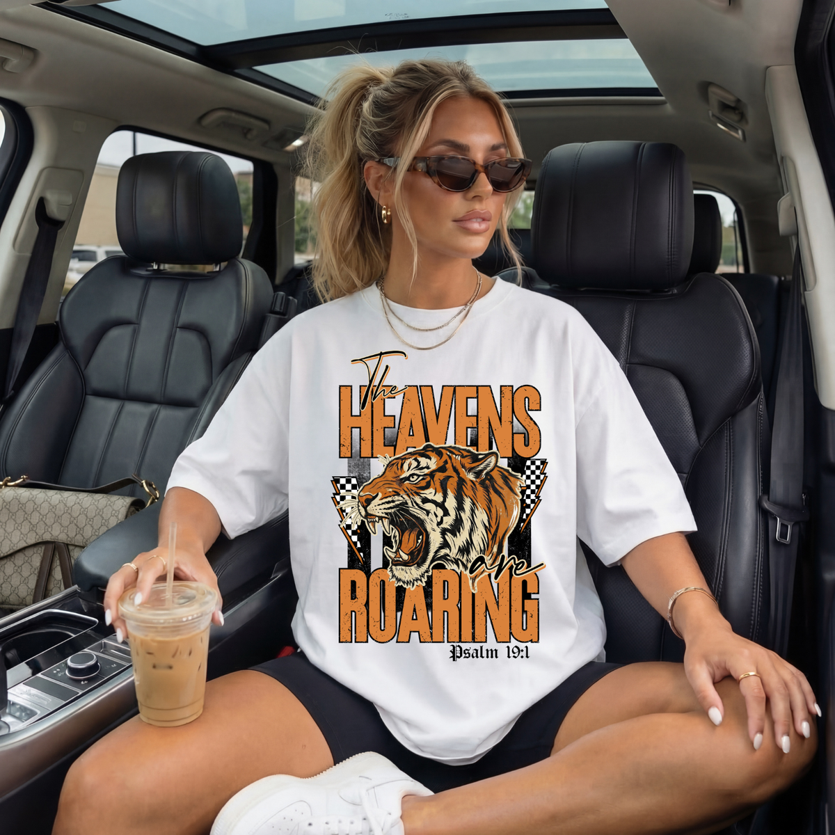 The Heavens Roaring Tiger T-Shirt – Psalm 19:1 Vintage Graphic Tee