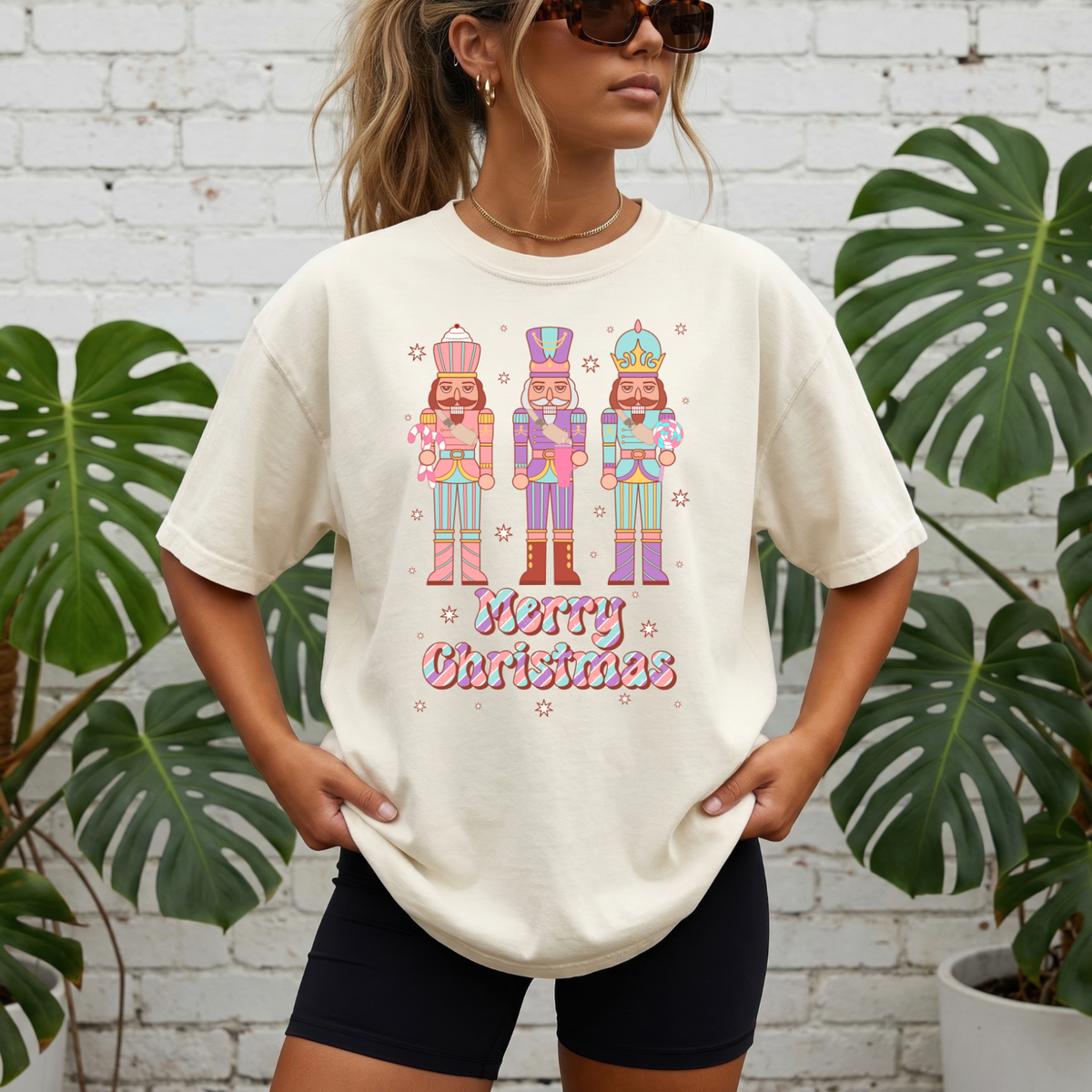 Nutcracker Trio Christmas T-Shirt — "Merry Christmas" Holiday Tee