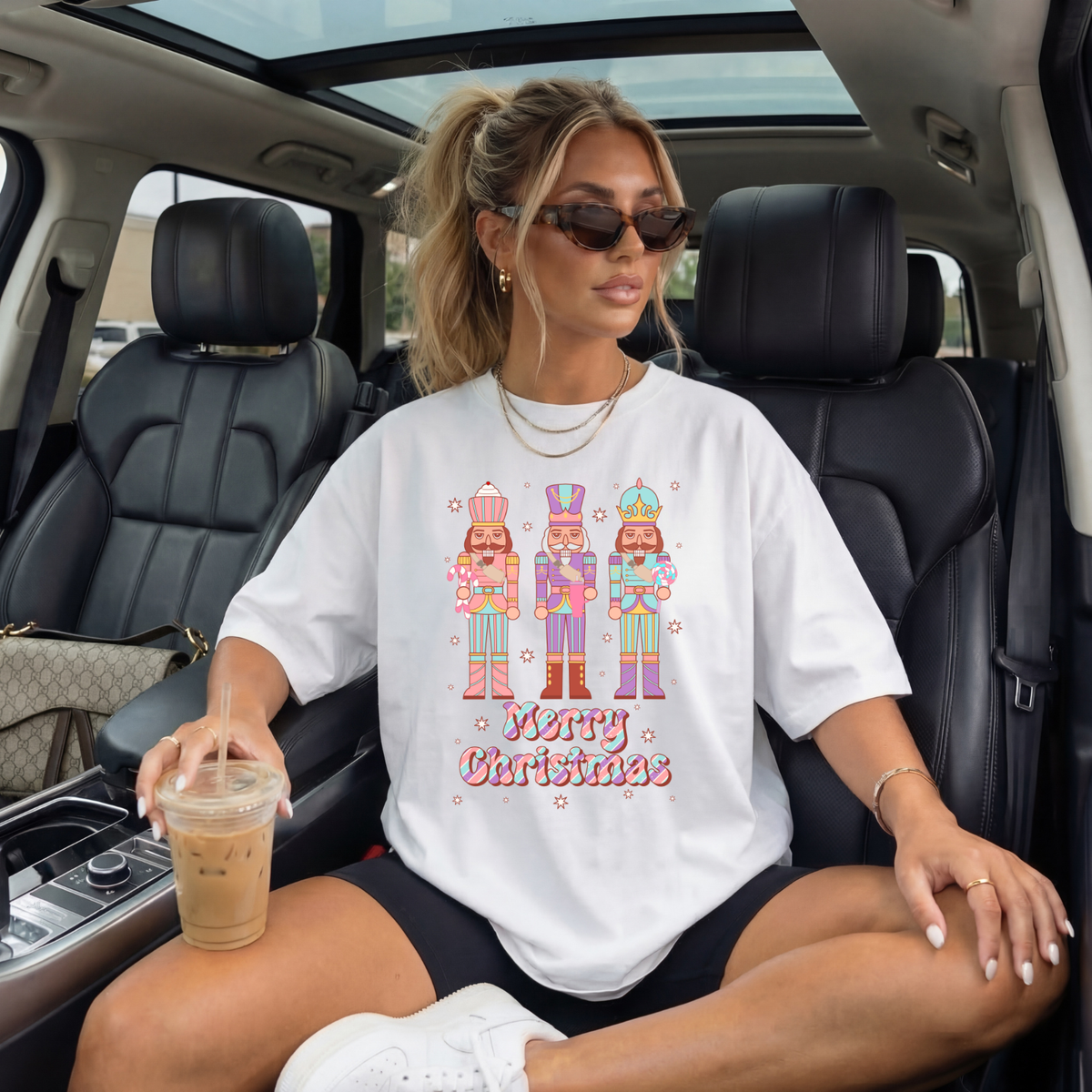 Nutcracker Trio Christmas T-Shirt — "Merry Christmas" Holiday Tee