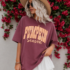 Pumpkin Season T-Shirt — Gingham Fall Graphic Tee