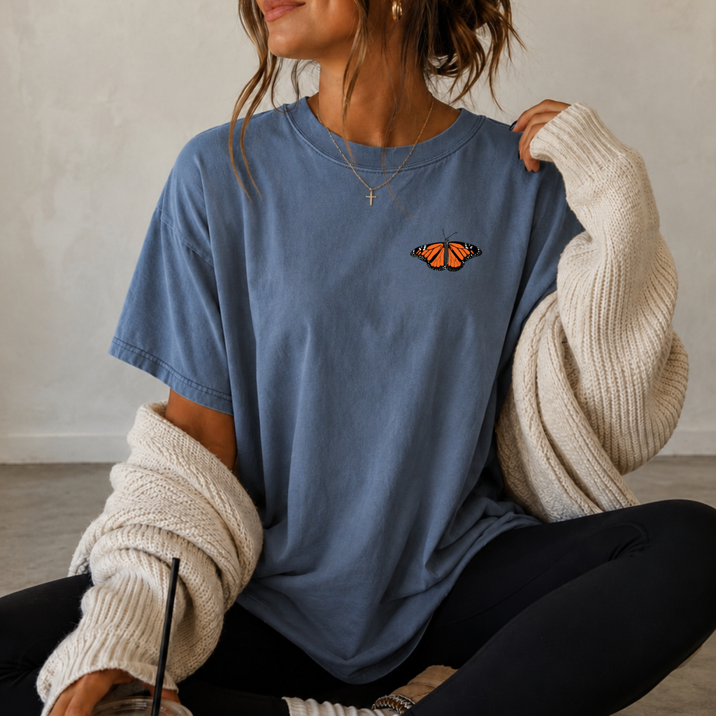 There Was Jesus Butterfly Christian T-Shirt