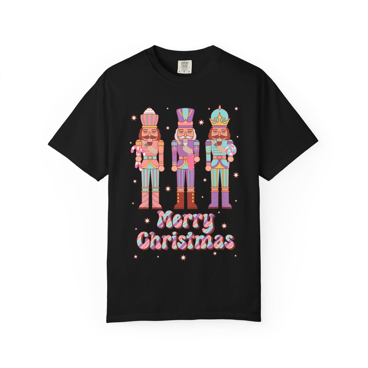 Nutcracker Trio Christmas T-Shirt — "Merry Christmas" Holiday Tee