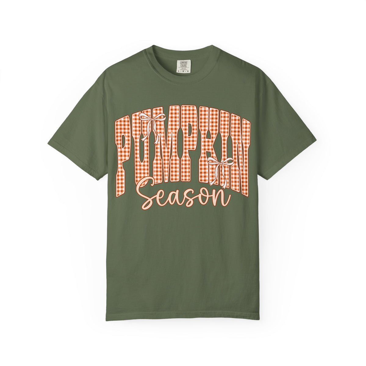 Pumpkin Season T-Shirt — Gingham Fall Graphic Tee