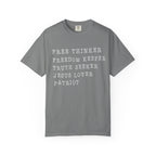 Patriot Text Tee - "Free Thinker, Freedom Keeper, Truth Seeker, Jesus Lover"
