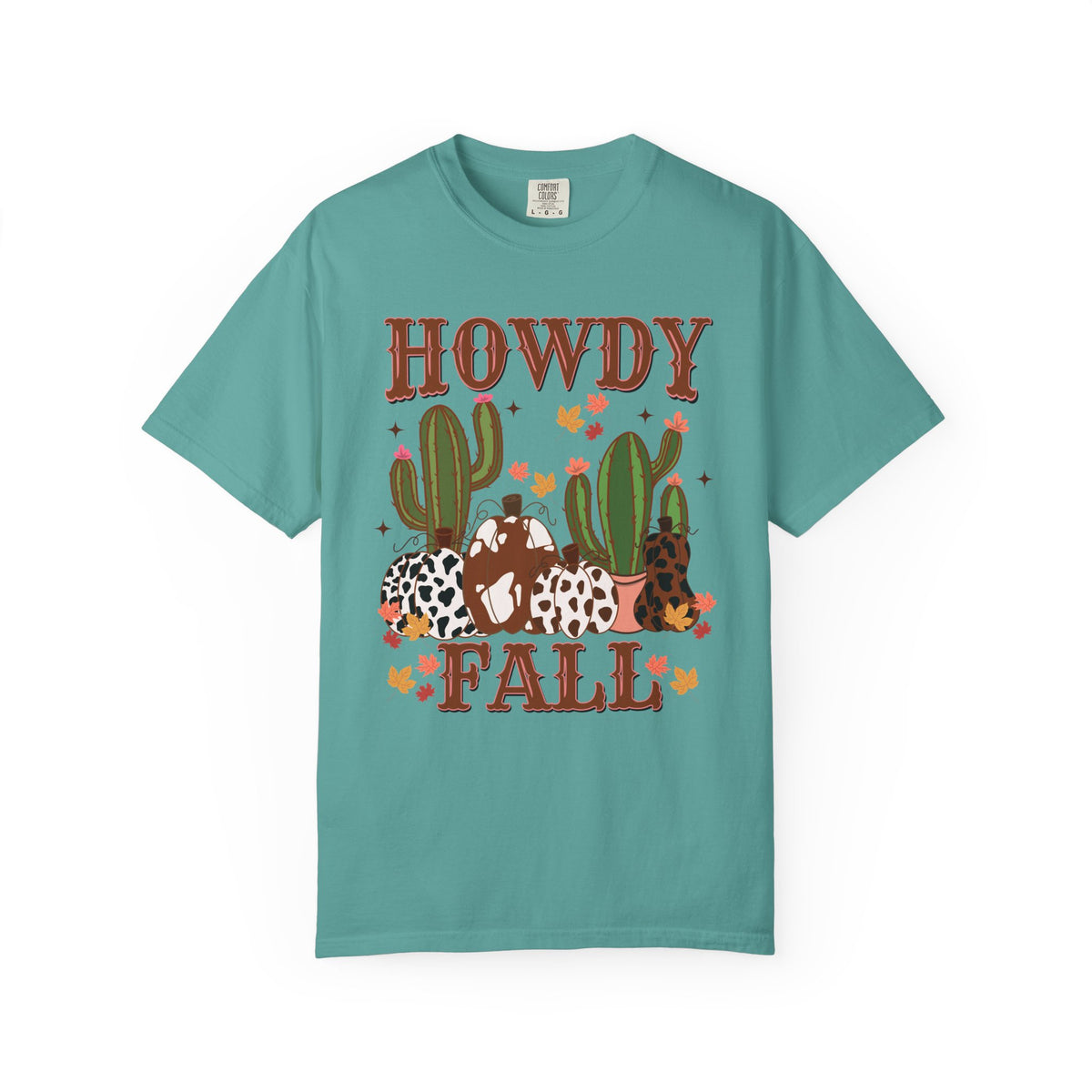 Howdy Fall T-Shirt — Western Cactus Pumpkin Autumn Tee