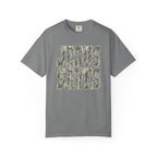 Jesus Saves T-Shirt — Camouflage Faith Graphic Tee