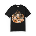 Pumpkin Season T-Shirt — Fall Graphic Tee with Leopard Bow