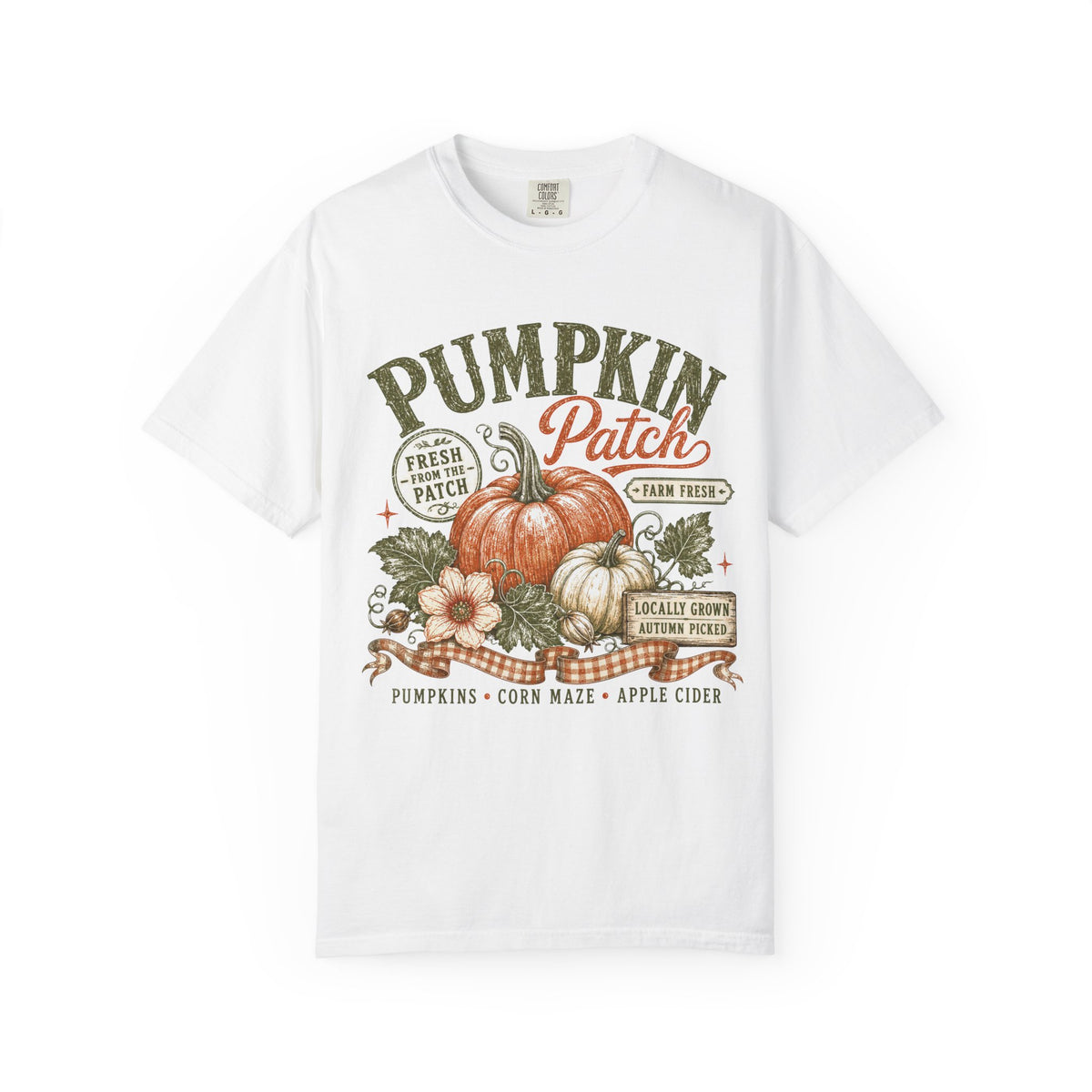 Pumpkin Patch T-Shirt — Vintage Fall Harvest Tee (Pumpkins • Apple Cider)