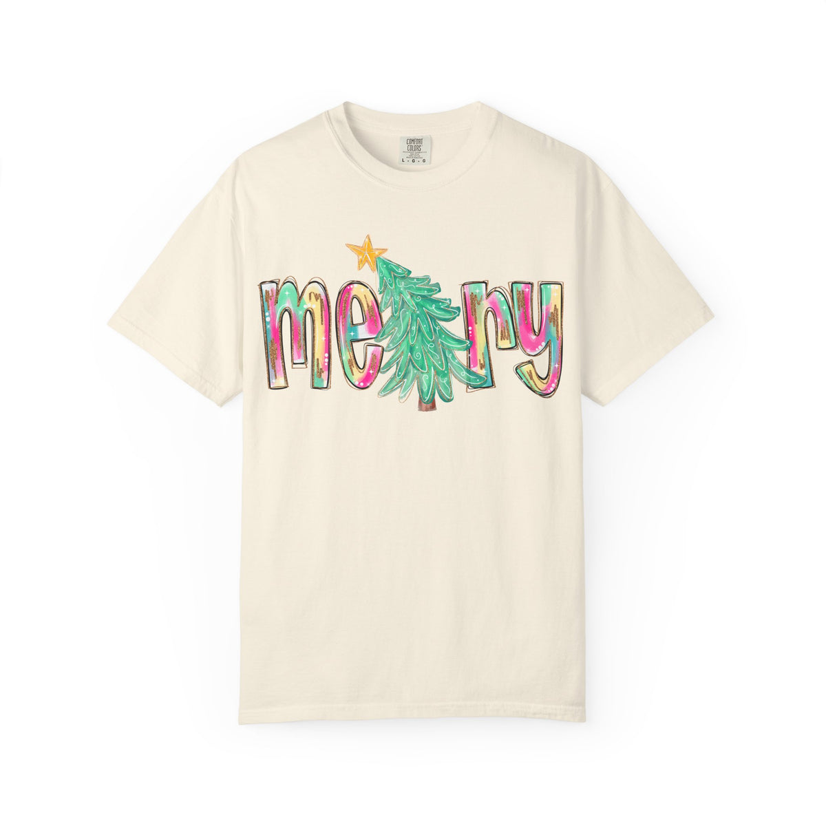 Merry Christmas Tree Graphic T-Shirt