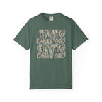 Jesus Saves T-Shirt — Camouflage Faith Graphic Tee