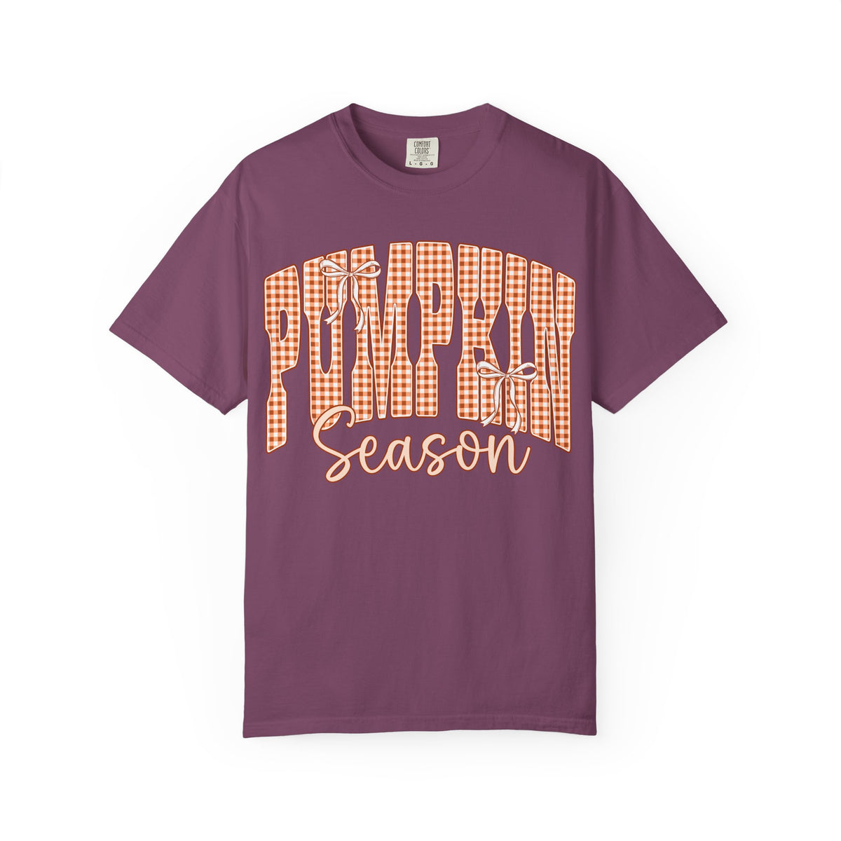 Pumpkin Season T-Shirt — Gingham Fall Graphic Tee