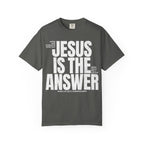 Jesus Is The Answer Distressed T-Shirt — Faith-Based Christian Tee