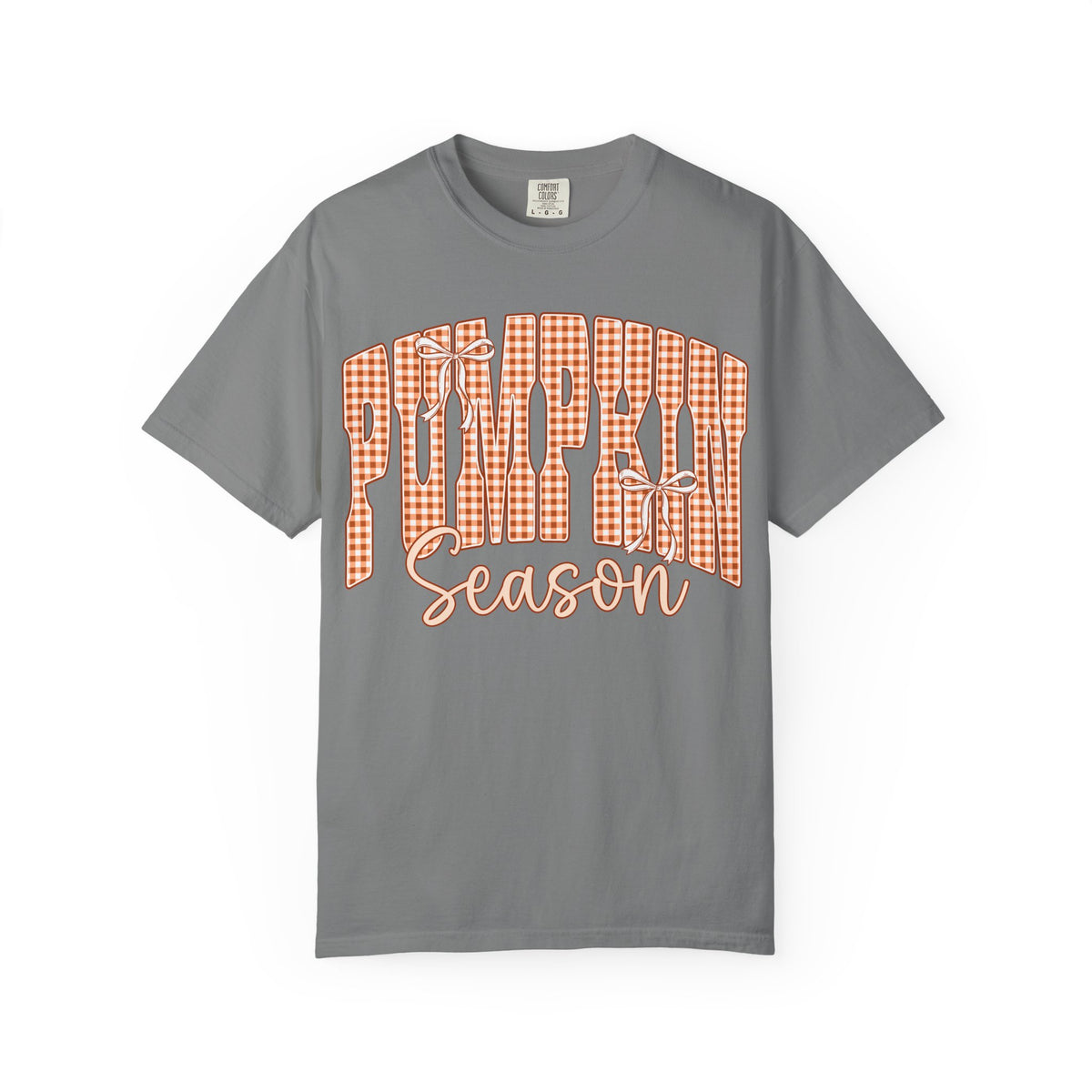 Pumpkin Season T-Shirt — Gingham Fall Graphic Tee