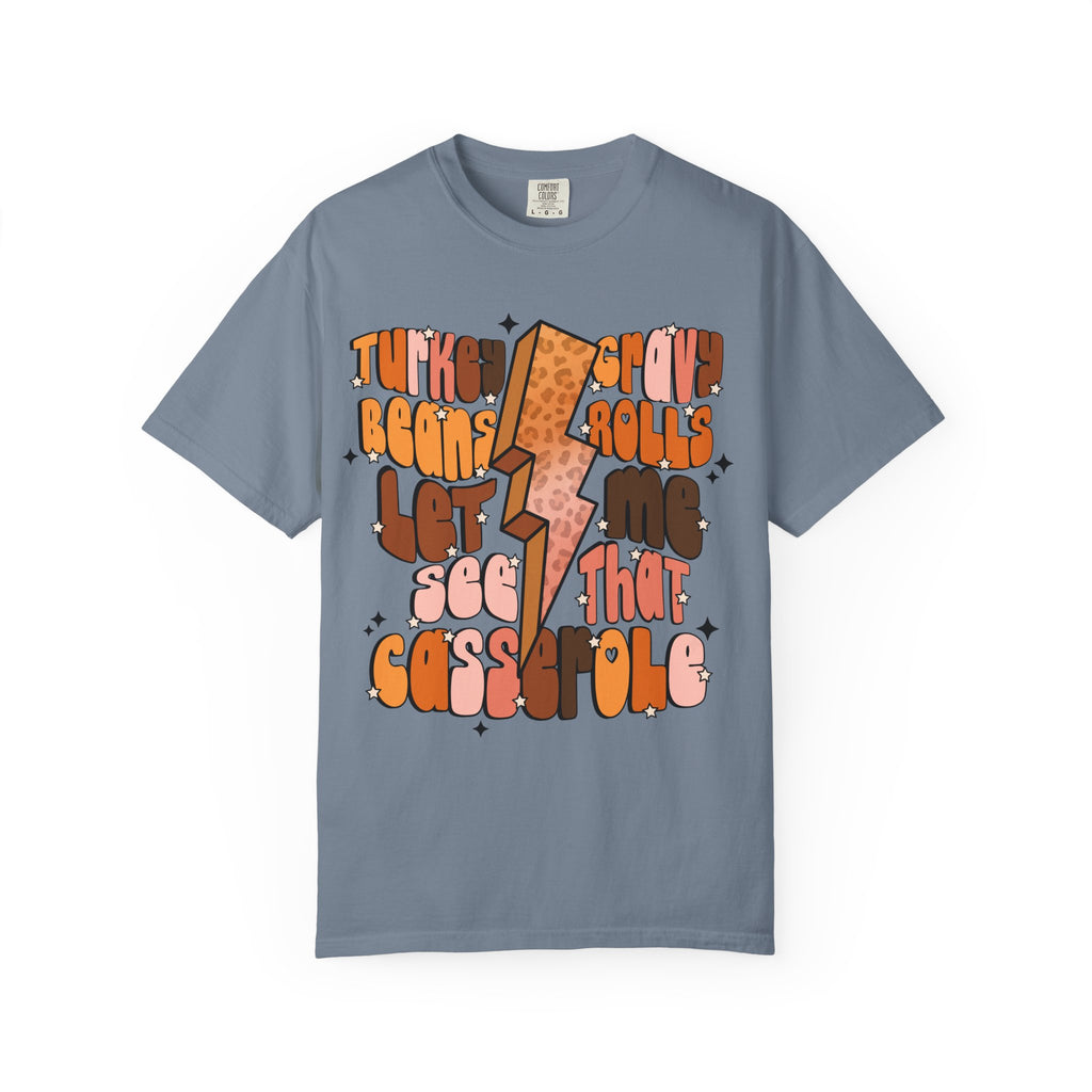 Thanksgiving T-Shirt — "Let’s See That Casserole" Retro Quote Tee