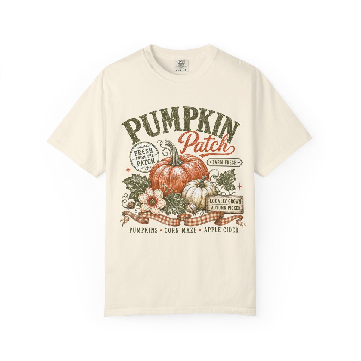Pumpkin Patch T-Shirt — Vintage Fall Harvest Tee (Pumpkins • Apple Cider)