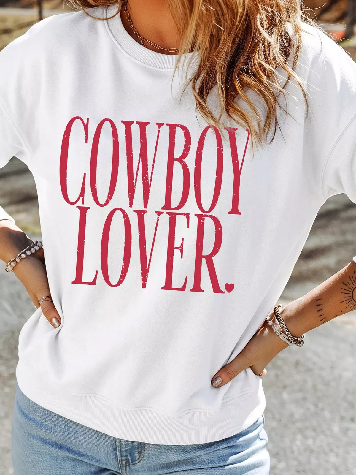 Cowboy Lover Graphic Crewneck Sweatshirt