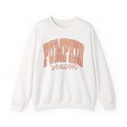 Pumpkin Season Crewneck Sweatshirt — Autumn Plaid Graphic