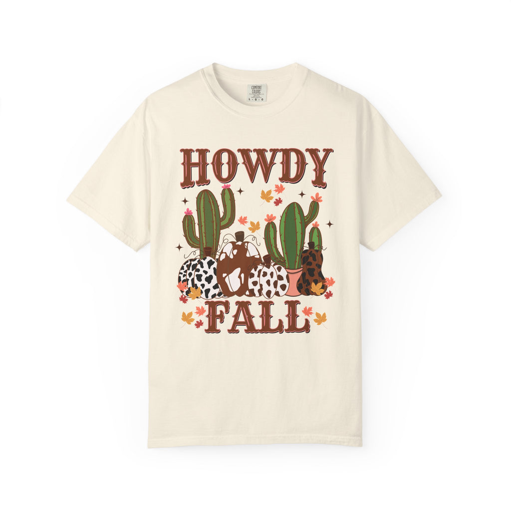 Howdy Fall T-Shirt — Western Cactus Pumpkin Autumn Tee