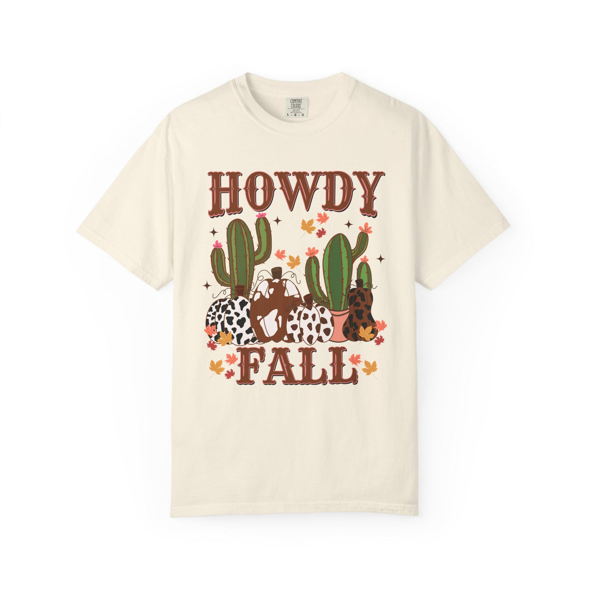 Howdy Fall T-Shirt — Western Cactus Pumpkin Autumn Tee