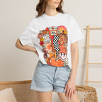 Autumn Cozy Collage T-Shirt — Fall Pumpkin Spice Graphic Tee