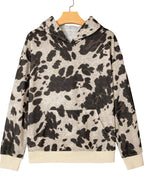 Multicolour Western Print Long Sleeve Pocket Regular Fit Hoodie