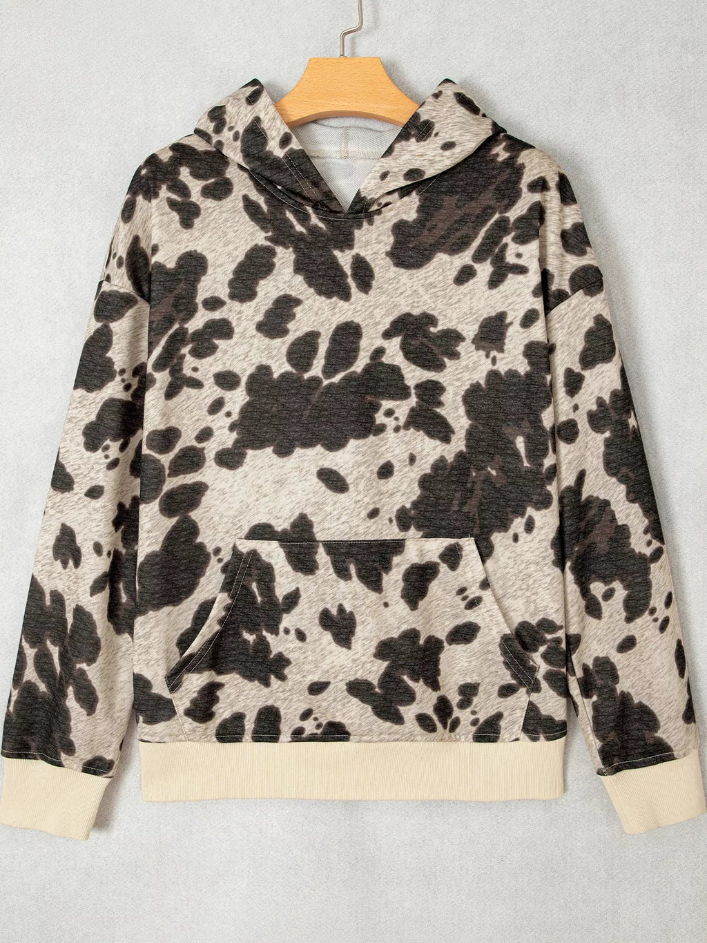 Multicolour Western Print Long Sleeve Pocket Regular Fit Hoodie